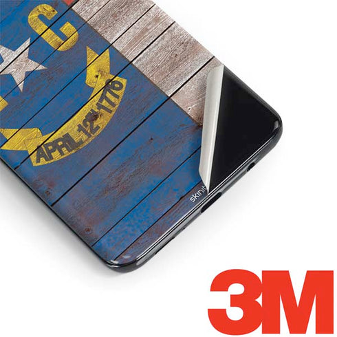 North Carolina Flag Dark Wood Galaxy S9 Skin