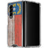 North Carolina Flag Dark Wood Galaxy Z Fold4 5G Clear Case