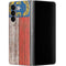 North Carolina Flag Dark Wood Galaxy Z Fold4 5G Skin