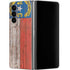 North Carolina Flag Dark Wood Galaxy Z Fold4 5G Skin