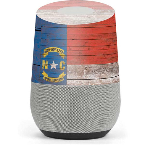 North Carolina Flag Dark Wood Google Home Skin