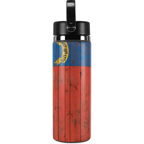 North Carolina Flag Dark Wood Hydro Flask 20oz Wide Mouth Skin