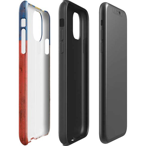 North Carolina Flag Dark Wood iPhone 11 Pro Max Impact Case