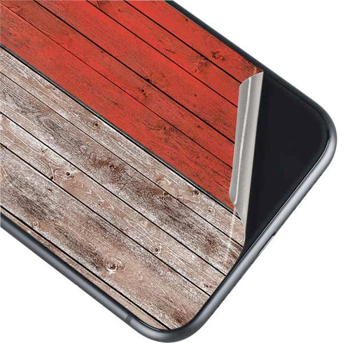 North Carolina Flag Dark Wood iPhone 11 Skin