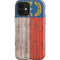 North Carolina Flag Dark Wood iPhone 12 Impact Case