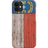 North Carolina Flag Dark Wood iPhone 12 Mini Lite Case