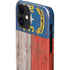North Carolina Flag Dark Wood iPhone 12 Mini Lite Case