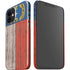 North Carolina Flag Dark Wood iPhone 12 Mini Lite Case