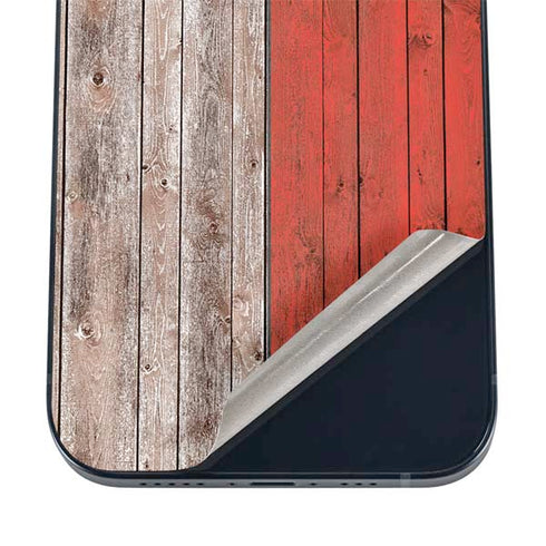 North Carolina Flag Dark Wood iPhone 12 Mini Skin