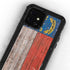 North Carolina Flag Dark Wood iPhone 12 Mini Waterproof Case