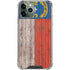 North Carolina Flag Dark Wood iPhone 12 Pro Clear Case