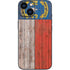 North Carolina Flag Dark Wood iPhone 13 Mini Skin