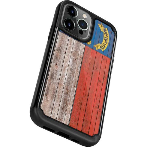 North Carolina Flag Dark Wood iPhone 13 Pro Cargo Case