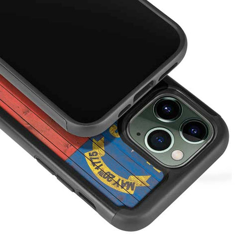 North Carolina Flag Dark Wood iPhone 13 Pro Cargo Case