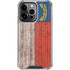 North Carolina Flag Dark Wood iPhone 13 Pro Clear Case