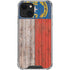 North Carolina Flag Dark Wood iPhone 14 Clear Case