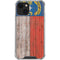 North Carolina Flag Dark Wood iPhone 14 Plus Clear Case