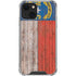 North Carolina Flag Dark Wood iPhone 14 Plus Clear Case