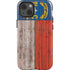 North Carolina Flag Dark Wood iPhone 15 Impact Case