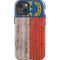 North Carolina Flag Dark Wood iPhone 14 Impact Case
