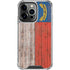 North Carolina Flag Dark Wood iPhone 15 Pro Clear Case