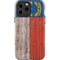 North Carolina Flag Dark Wood iPhone 15 Pro Max Impact Case