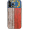 North Carolina Flag Dark Wood iPhone 14 Pro Max Skin