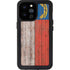 North Carolina Flag Dark Wood iPhone 14 Pro Max Waterproof Case