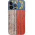 North Carolina Flag Dark Wood iPhone 14 Pro Skin