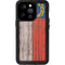 North Carolina Flag Dark Wood iPhone 14 Pro Waterproof Case