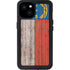 North Carolina Flag Dark Wood iPhone 15 Plus Waterproof Case