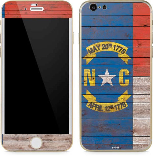 North Carolina Flag Dark Wood iPhone 6/6s Skin