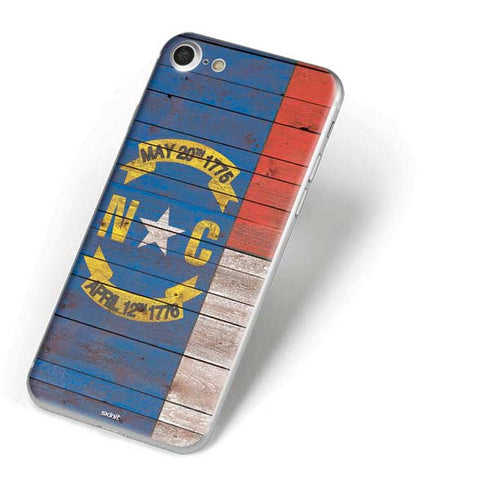 North Carolina Flag Dark Wood iPhone 7 Skin
