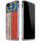 North Carolina Flag Dark Wood iPhone SE (2nd & 3rd Gen) Clear Case