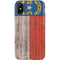 North Carolina Flag Dark Wood iPhone X Pro Case