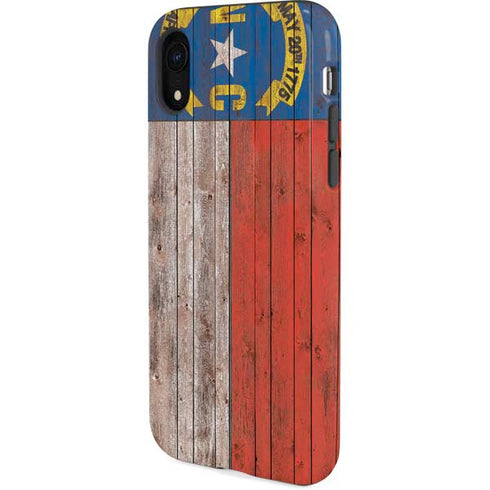 North Carolina Flag Dark Wood iPhone XR Pro Case