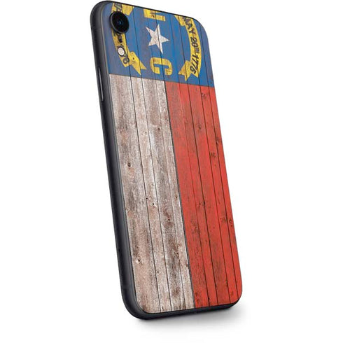 North Carolina Flag Dark Wood iPhone XR Skin