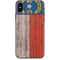 North Carolina Flag Dark Wood iPhone XS Skin