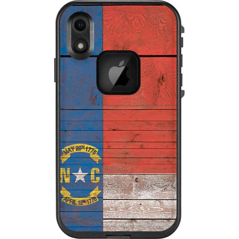 North Carolina Flag Dark Wood LifeProof Fre iPhone Skin