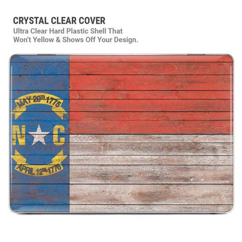 North Carolina Flag Dark Wood MacBook Pro 16in (2019-20) Case plus Skin