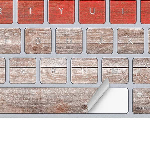 North Carolina Flag Dark Wood Magic Keyboard Skin