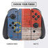 North Carolina Flag Dark Wood Nintendo Switch Bundle Skin