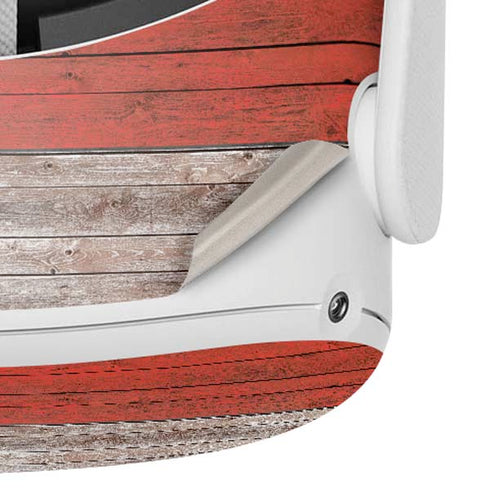 North Carolina Flag Dark Wood Oculus Quest 2 Skin