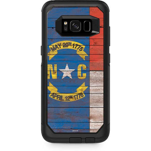 North Carolina Flag Dark Wood Otterbox Commuter Galaxy Skin