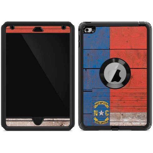 North Carolina Flag Dark Wood Otterbox Defender iPad Skin