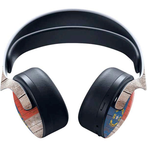 North Carolina Flag Dark Wood PULSE 3D Wireless Headset for PS5 Skin