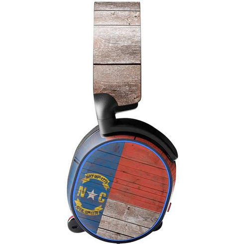 North Carolina Flag Dark Wood SteelSeries Arctis 3 Skin