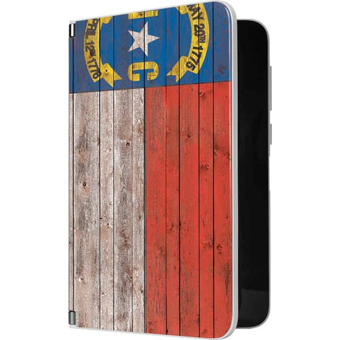 North Carolina Flag Dark Wood Surface Duo Skin