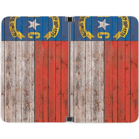 North Carolina Flag Dark Wood Surface Duo Skin