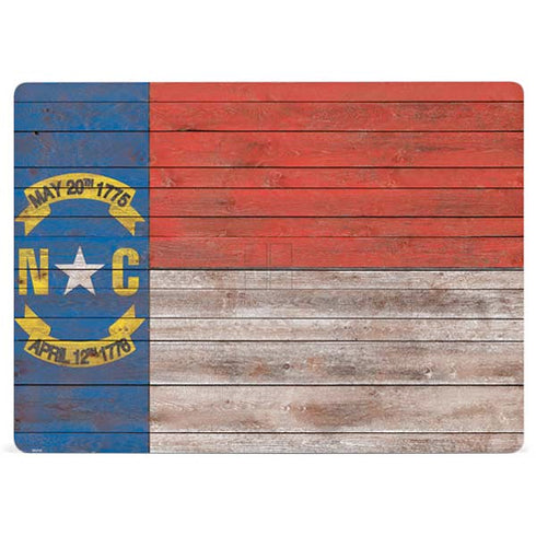 North Carolina Flag Dark Wood Surface Laptop 3 13.5in Skin